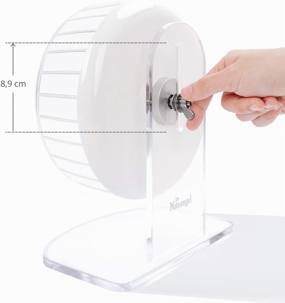 Niteangel Super-leise Hamsterräder - Leise Spinner-Hamsterräder mit verstellbarem Ständer für Zwergh