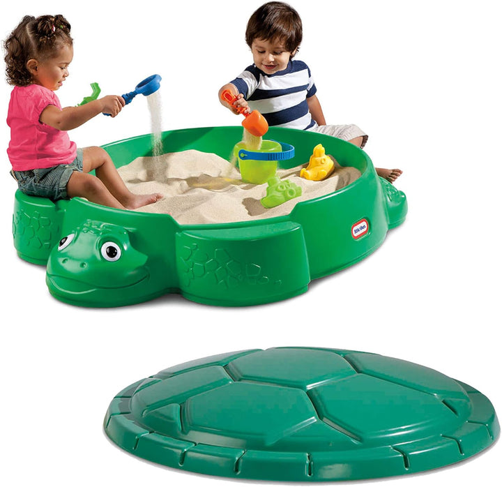 Little Tikes Schildkröte Sandkasten für den Garten. Sicheres & tragbares Sommerspielzeug, Planschbec