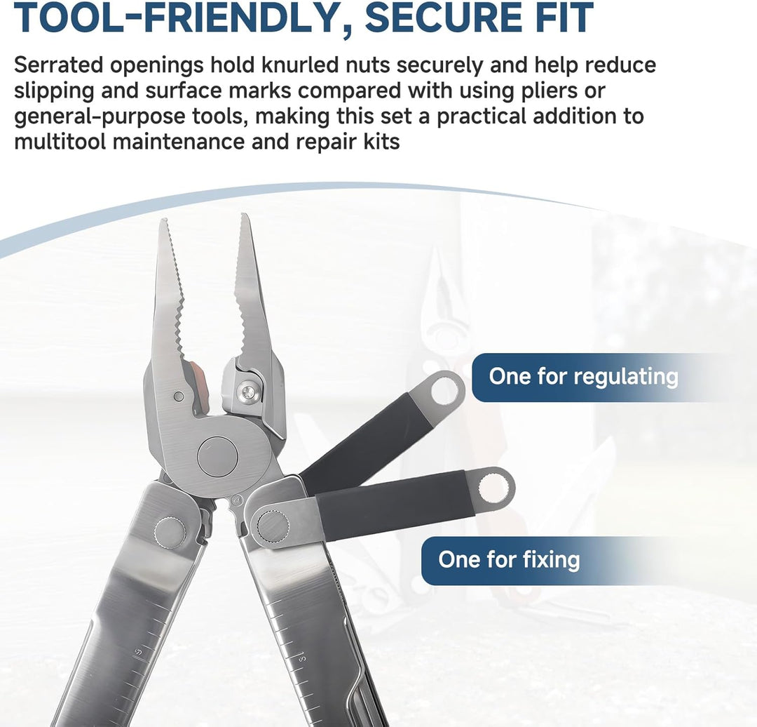 2er-Pack Rändelmutter-Entfernungsschlüssel-Set für Multi-Tool-Demontage, mittleres & grosses Edelsta