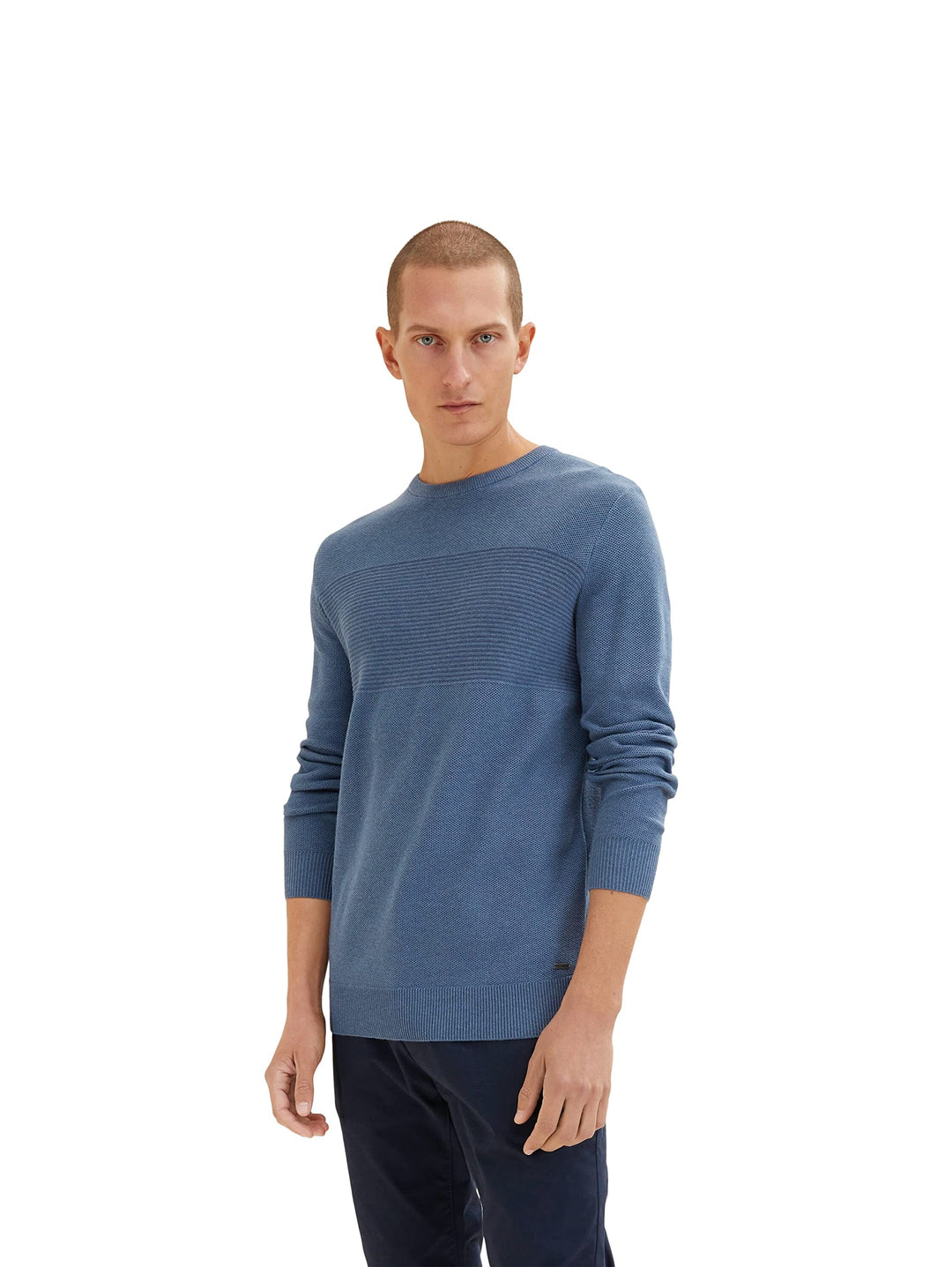 TOM TAILOR Herren Pullover XL 30278 - China Blue Melange, XL 30278 - China Blue Melange