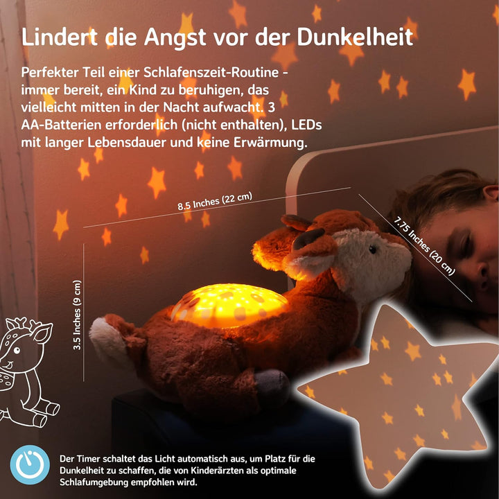 Cloud b Nachtlicht Sternenprojektor für Kinder |Weiches Plüschtier |Sanfter LED Galaxie Deckenprojek