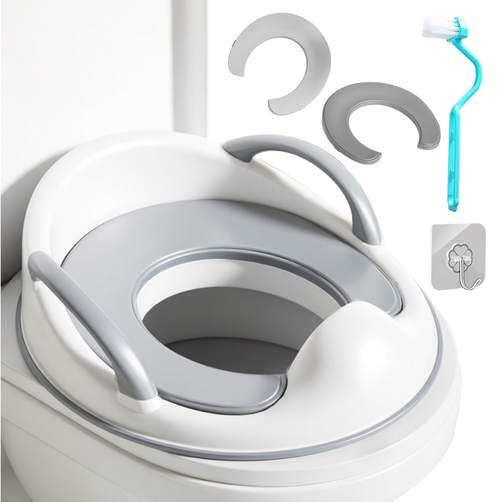 Toilettensitz Kinder,Toilettentrainer für Jungen und Mädchen,WC Sitz Kinder mit Griffen und Rückenle