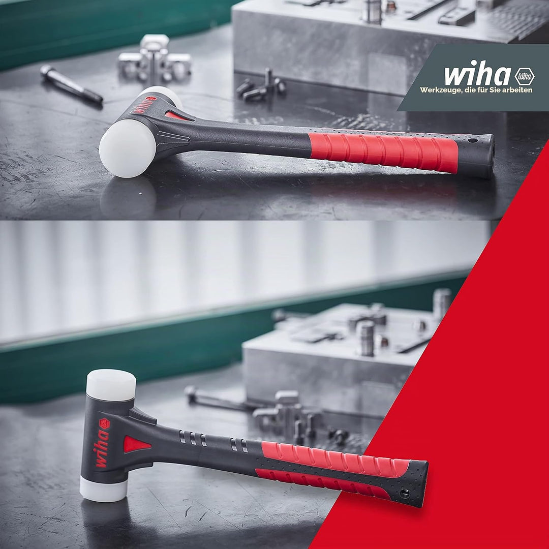 Wiha Schonhammer FibreBuzz® rückschlagfrei, sehr hart mit wechselbarem Schlagkopf 40, 320 mm (44598)