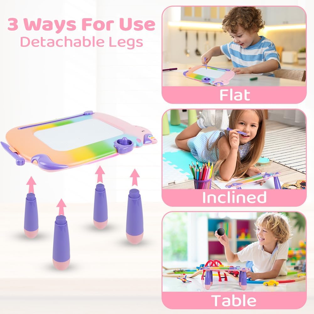 OFFCUP Magnetische Maltafel Kinder Zaubertafel ab 3 Jahr Bunt Magnetische Zeichenbrett Lernspielzeug