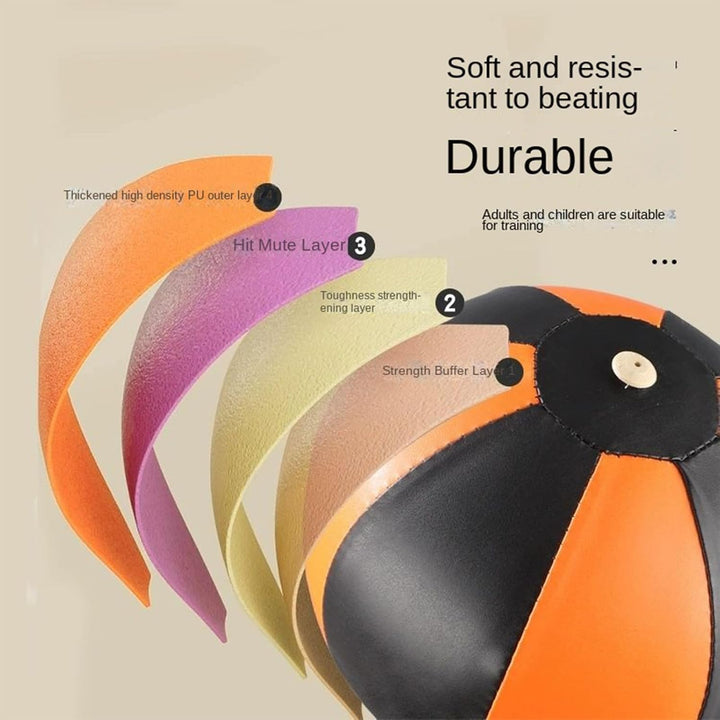 Boxsack Mit Ständer, 115–160 cm Höhenverstellbares Stand-Reflexsack-Set, Geschwindigkeitstrainingsau