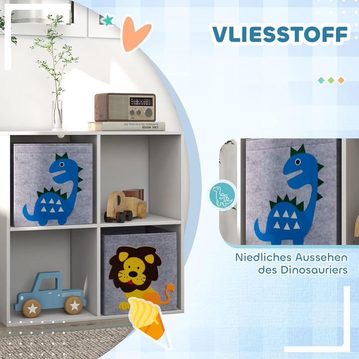 ZONEKIZ Kinderregal Bücherregal für Kinder Spielzeug-Organizer Kinderzimmerregal mit 2 Aufbewahrungs