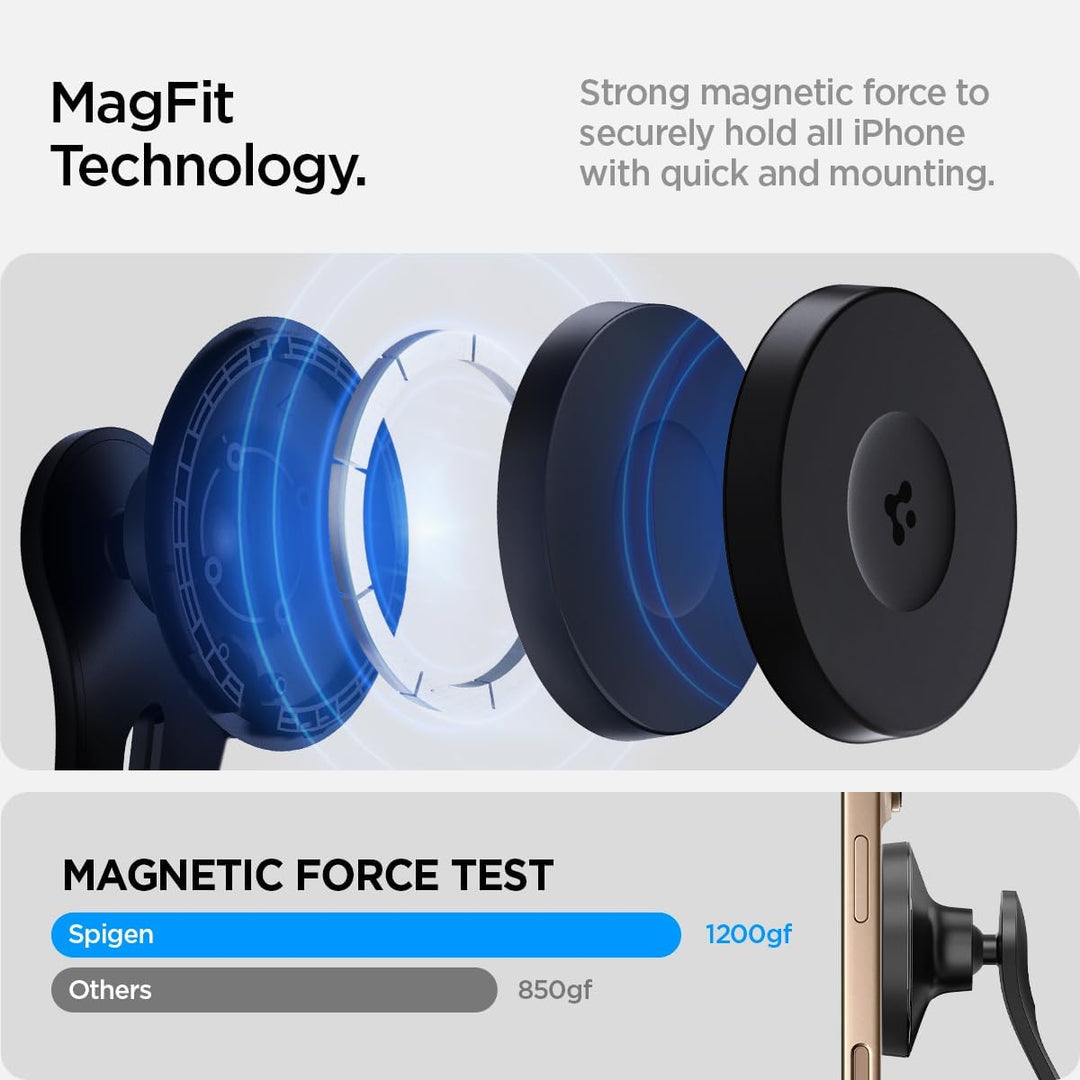 Spigen Tesla Model Y(~Juniper 2025)/3(~Highland 2025)/S/X MagSafe Handyhalterung【Montage ohne Klebst