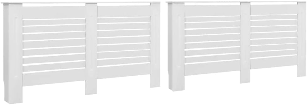Wohnzimmer 2 Stücke Heizkörperabdeckung 152x19x81.5 cm MDF Heizkörper Verkleidung Abdeckung Heizkörp