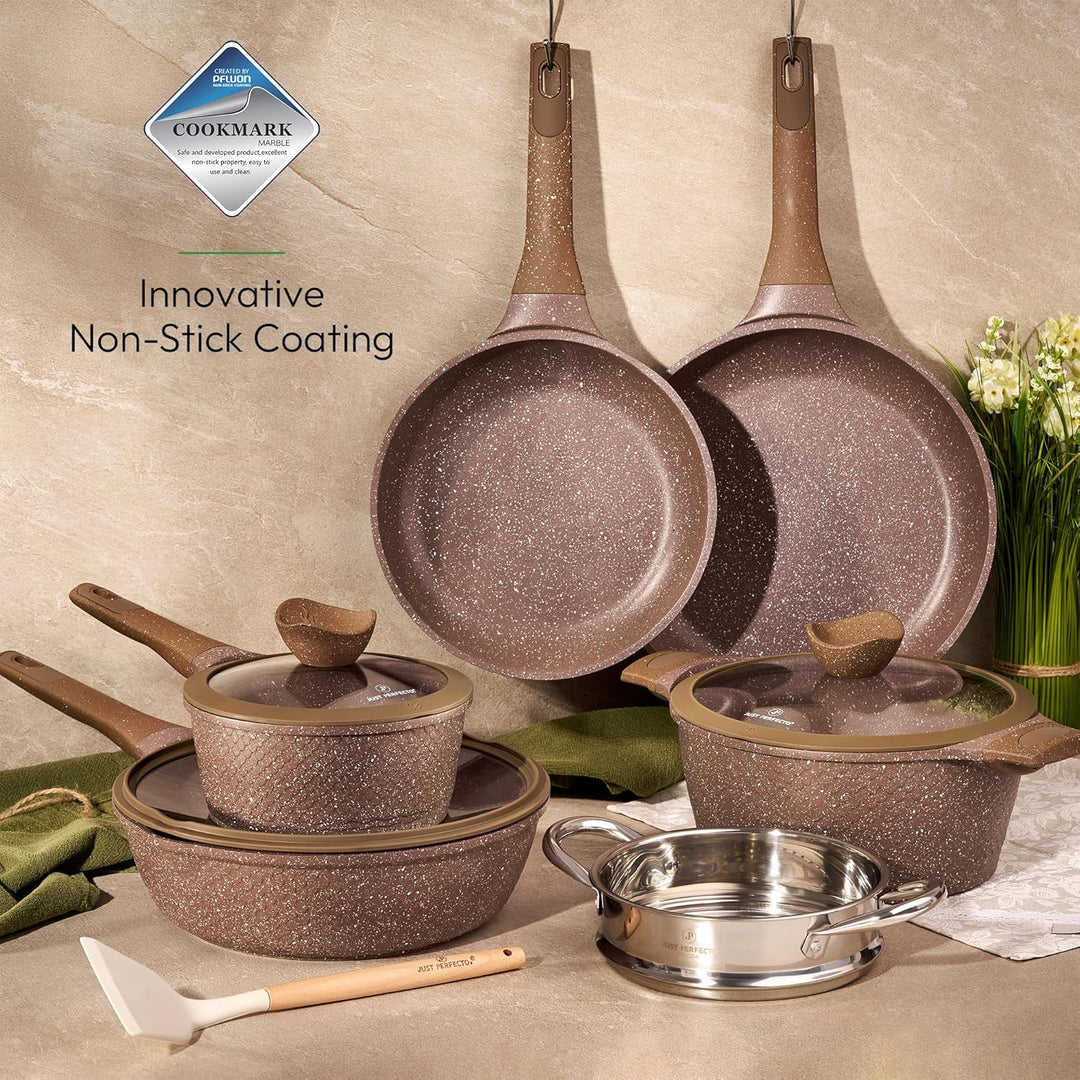 JUST PERFECTO Topfset und Pfannenset Induktion - Pfannenset mit deckel - Pots & Pans sets - töpfe un