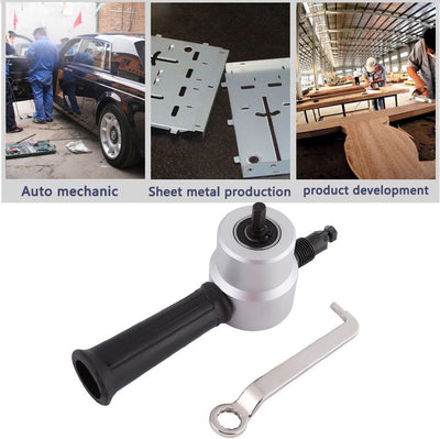 Doppelkopf-Blechschneider, Elektrische Bohrmaschine, Aufsatz, Knabber-Schneidwerkzeug-Set, Geschnitt