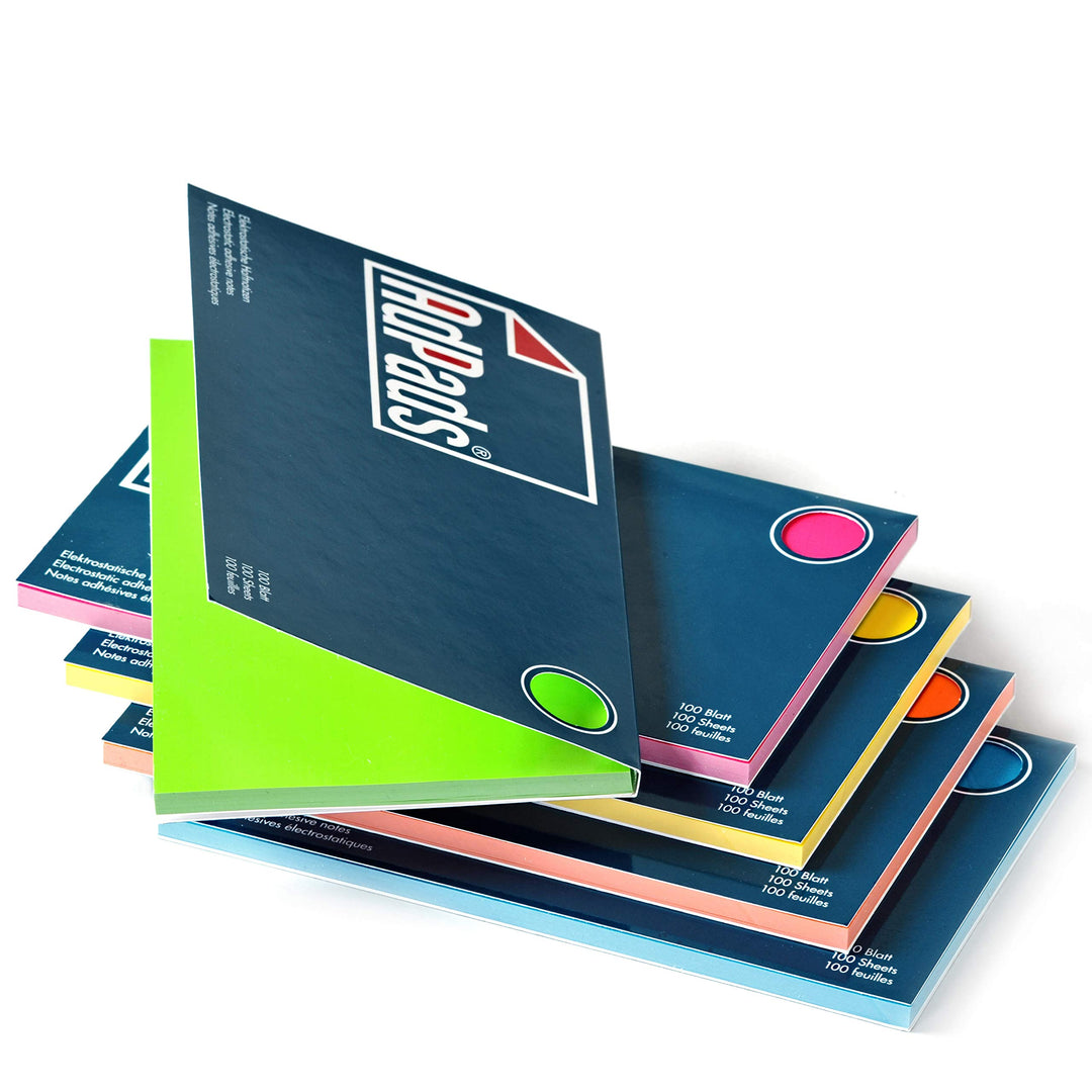 AdPads® elektrostatisch selbstklebende Moderationskarten | 175 x 100mm, 500 Blatt, Set Bunt | Grosse