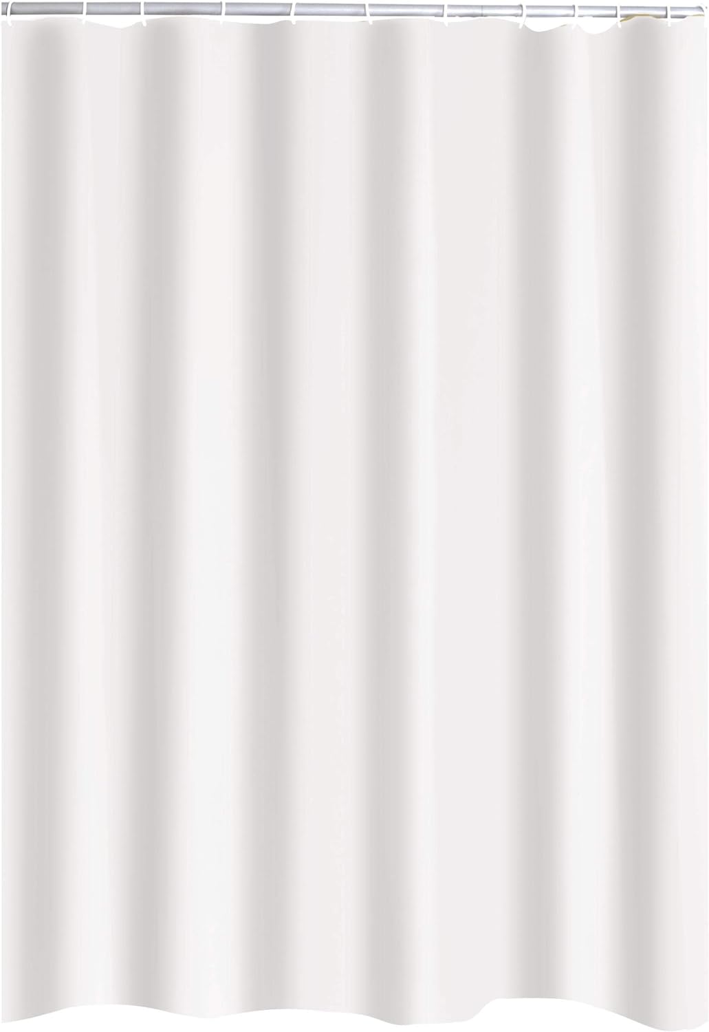 RIDDER Duschvorhang Textil Madison inkl. Ringe weiss 240x180 cm 240x180 cm Weiss, 240x180 cm Weiss
