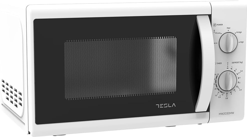 Tesla MW2030MW Mikrowelle, schnelles Auftauen, einfache Reinigung, 20 l, Weiss