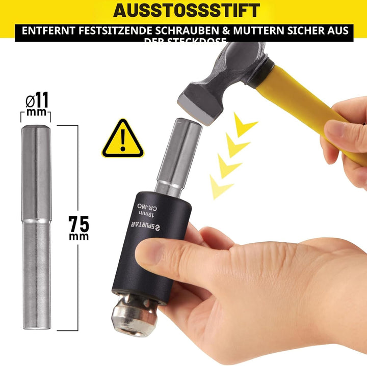 Spurtar 5 Stück Steckschlüsselsatz, Special Schraubenausdreher Werkzeug zum Entfernen von Schraubenm