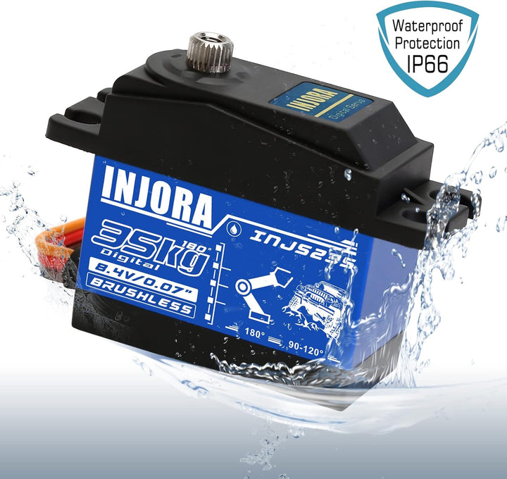 INJORA RC Servo Motor 35KG Wasserdicht Brushless Servo Grosses Drehmoment Digital Servo Hoch Stromsp