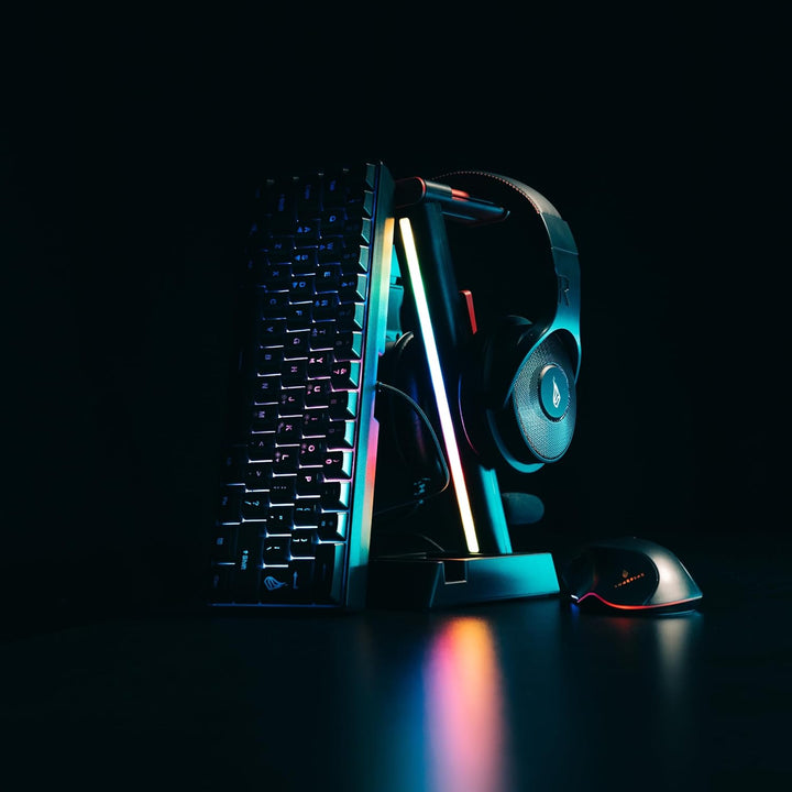 SureFire Kingpin X1 60% Gaming Tastatur US English, Gaming Multimedia Keyboard klein & mobil, RGB-Ta