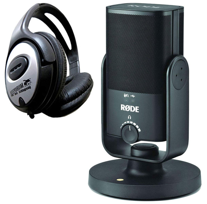 Rode NT-USB MINI USB-Studio-Kondensatormikrofon + keepdrum Kopfhörer