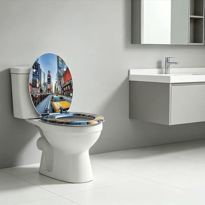 SINOBATH Premium WC Sitz mit Absenkautomatik – hochwertige Toilettendeckel aus Holz, viele bunte Mot