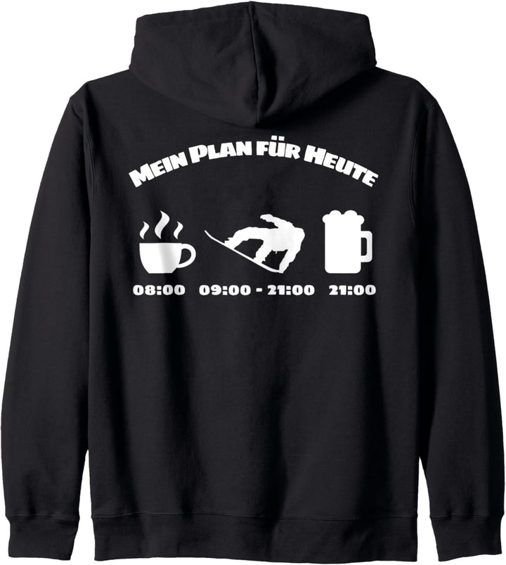 Snowboarder Tagesablauf - Snowboardfahrer Snowboard Kapuzenjacke