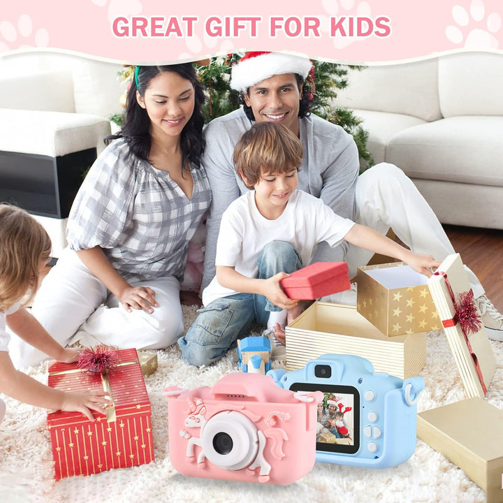 Andoer KinderKamera, Digitalkamera Kinder 1080P, 2,0" Kamera Kinder Fotoapparat mit Umhängeband, Ges