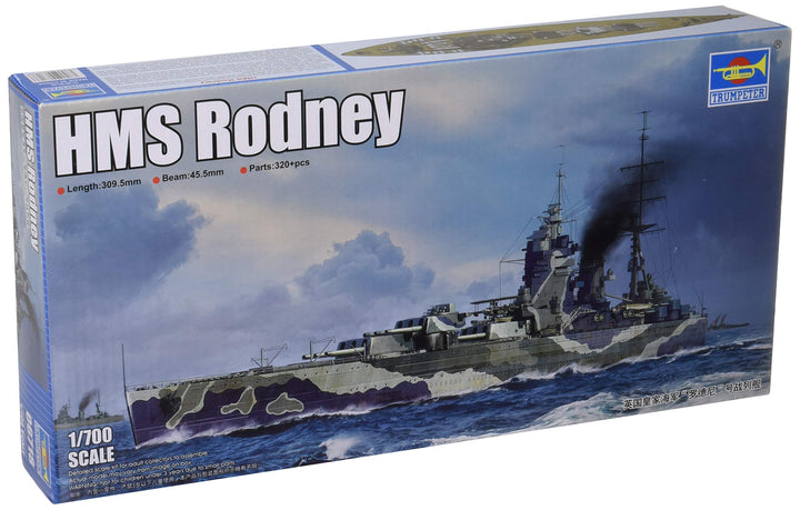 Trumpeter 006718 HMS Rodney Plastikmodellbausatz, Farbig