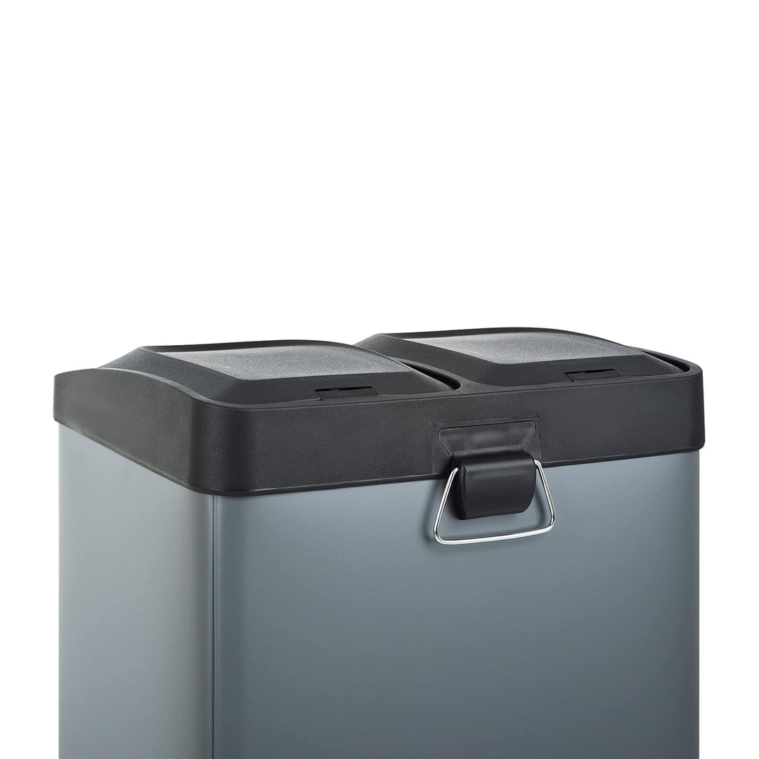 SVITA TC2X20 Küchen-Eimer 40Liter Fassungsvermögen 2x20L Abfalleimer 2er-Mülleimer Mülltrennung Tret