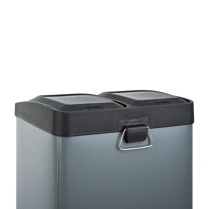 SVITA TC2X20 Küchen-Eimer 40Liter Fassungsvermögen 2x20L Abfalleimer 2er-Mülleimer Mülltrennung Tret