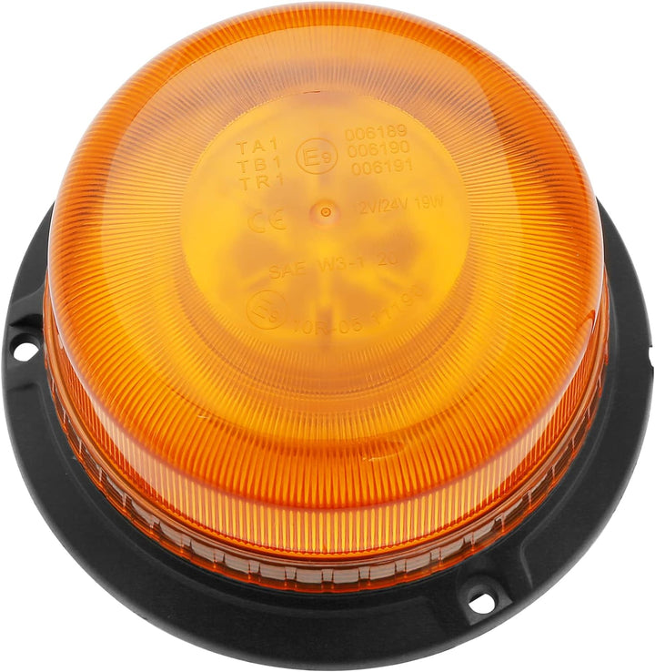 D-TECH Orange LED Rundumleuchte Warnleuchte Mit Magnet,12/24V LED Amber Warnleuchte Mit 3.6m Kable,A