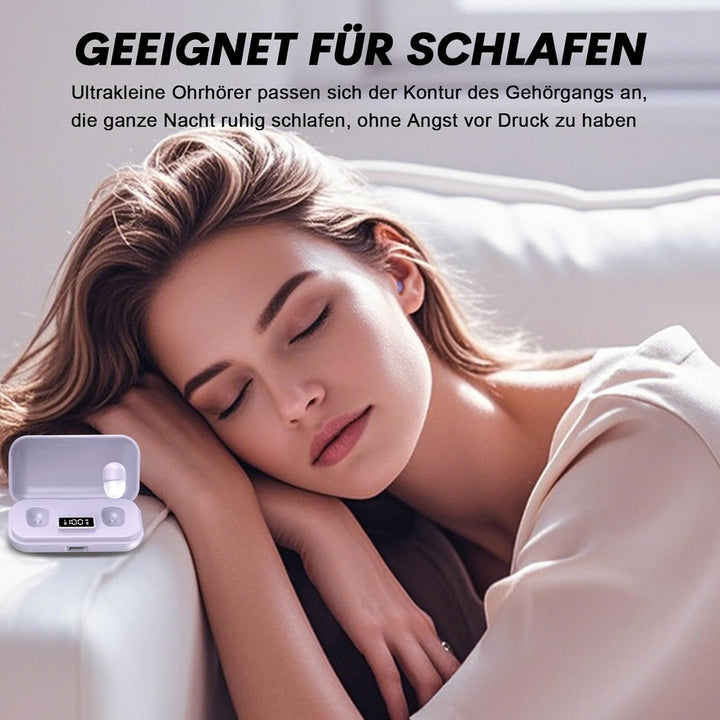 Xmenha Mini in Ear Schlaf Kopfhörer Bluetooth Klein Kabellos Unsichtbare Kopfhörer zum Schlafen für