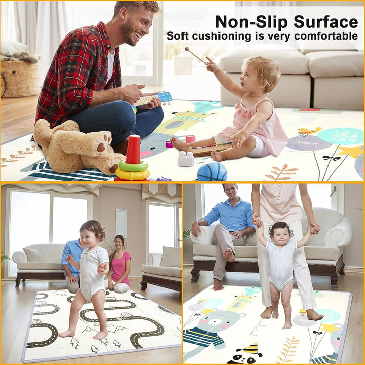 Krabbelmatte Baby Faltbar Spielmatte Baby Faltbar Kindermatte Doppelseitig XPE Matte, Wasserdicht ru