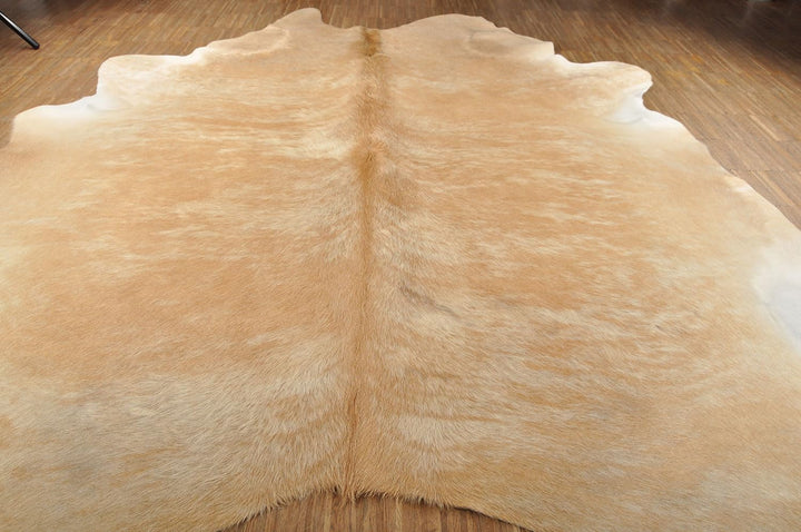 generisch Kuhfell Beige Natur Fell Teppich ca. 190 x 170 cm echtes Stierfell