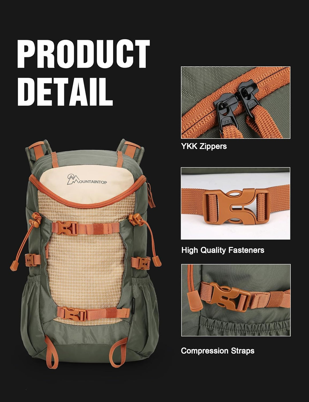 Mountaintop 20L Wanderrucksack Herren Damen Trekkingrucksack Reiserucksack Outdoor Rucksack Trekking