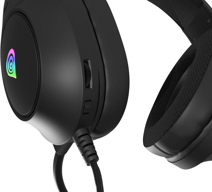 Genesis Neon 213 RGB Gaming Headset, Over-Ear Kopfhörer mit Mikrofon, 50mm Treiber, LED Beleuchtung,
