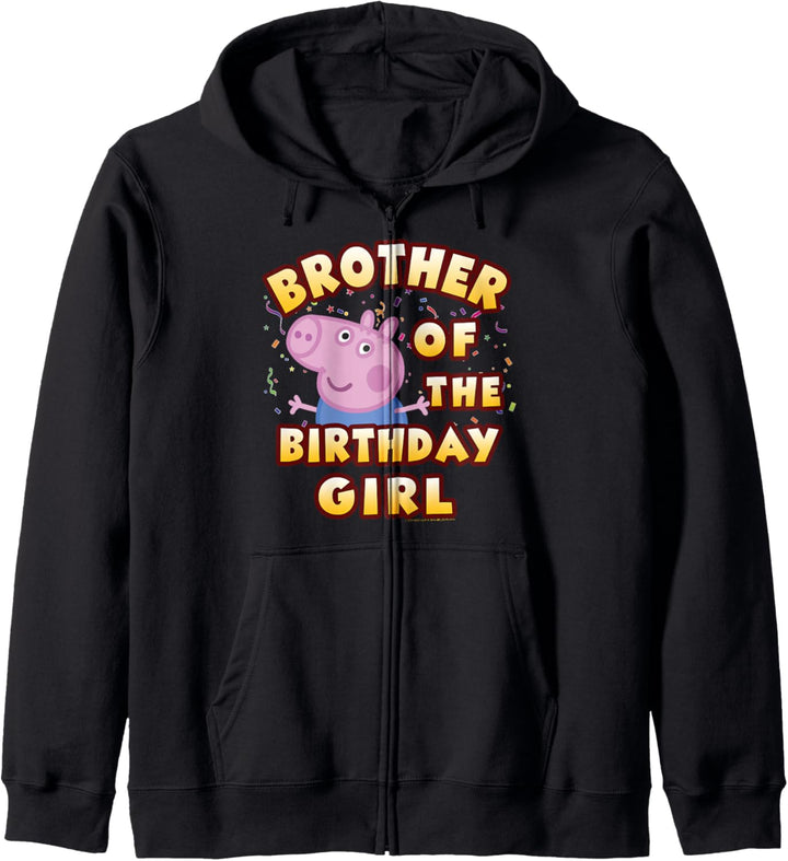 Peppa Pig Brother Of The Alles Gute zum Geburtstag Girl Kapuzenjacke