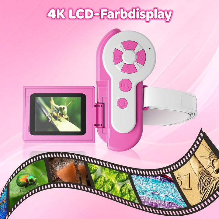 HUTACT Handy Digitales mikroskop für Kinder: 1000-faches Tragbares Mikroskop Kamera mit 4K-2,0-Zoll-