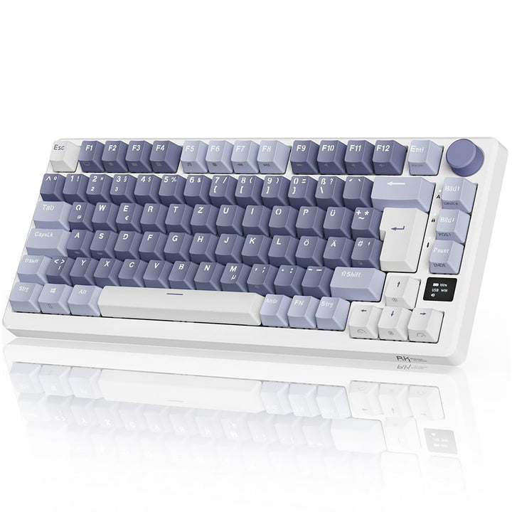 RK ROYAL KLUDGE M75 Gaming Tastatur kabellos 75% TKL Mechanische Tastatur RGB 2,4 GHz Wireless/Bluet