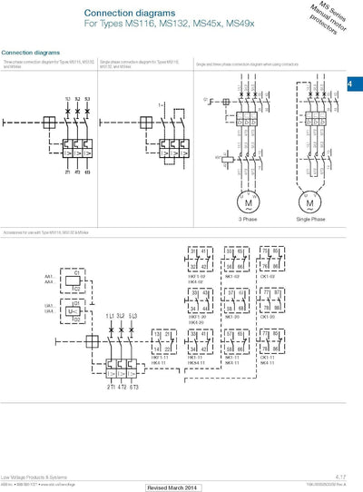 ABB MS116 Motorschutzschalter 90mm x 45mm