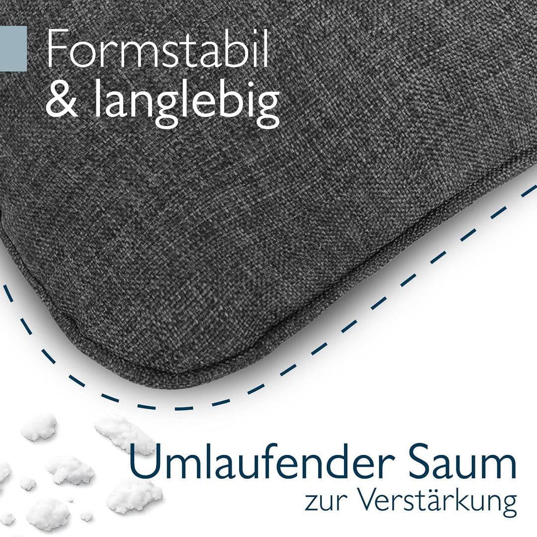Beautissu Lounge Auflagen Set Sitzkissen 60x60 cm &amp; Rückenkissen 60x40 cm – Schmutz- &amp; Wasserabweise