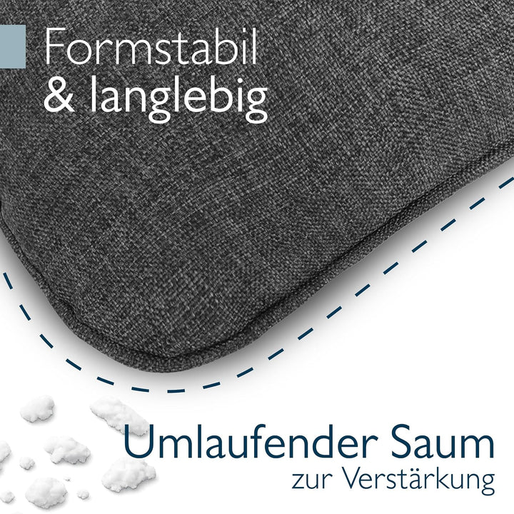 Beautissu Lounge Auflagen Set Sitzkissen 60x60 cm &amp; Rückenkissen 60x40 cm – Schmutz- &amp; Wasserabweise