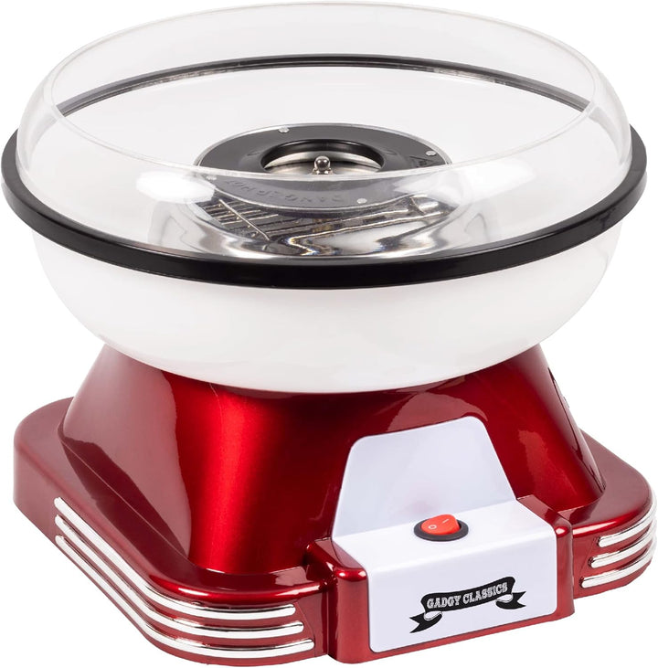 Gadgy Popcorn Maschine | Retro Popcorn Maker | Heissluft Ohne Fett Fettfrei Ölfrei & Zuckerwattemasc