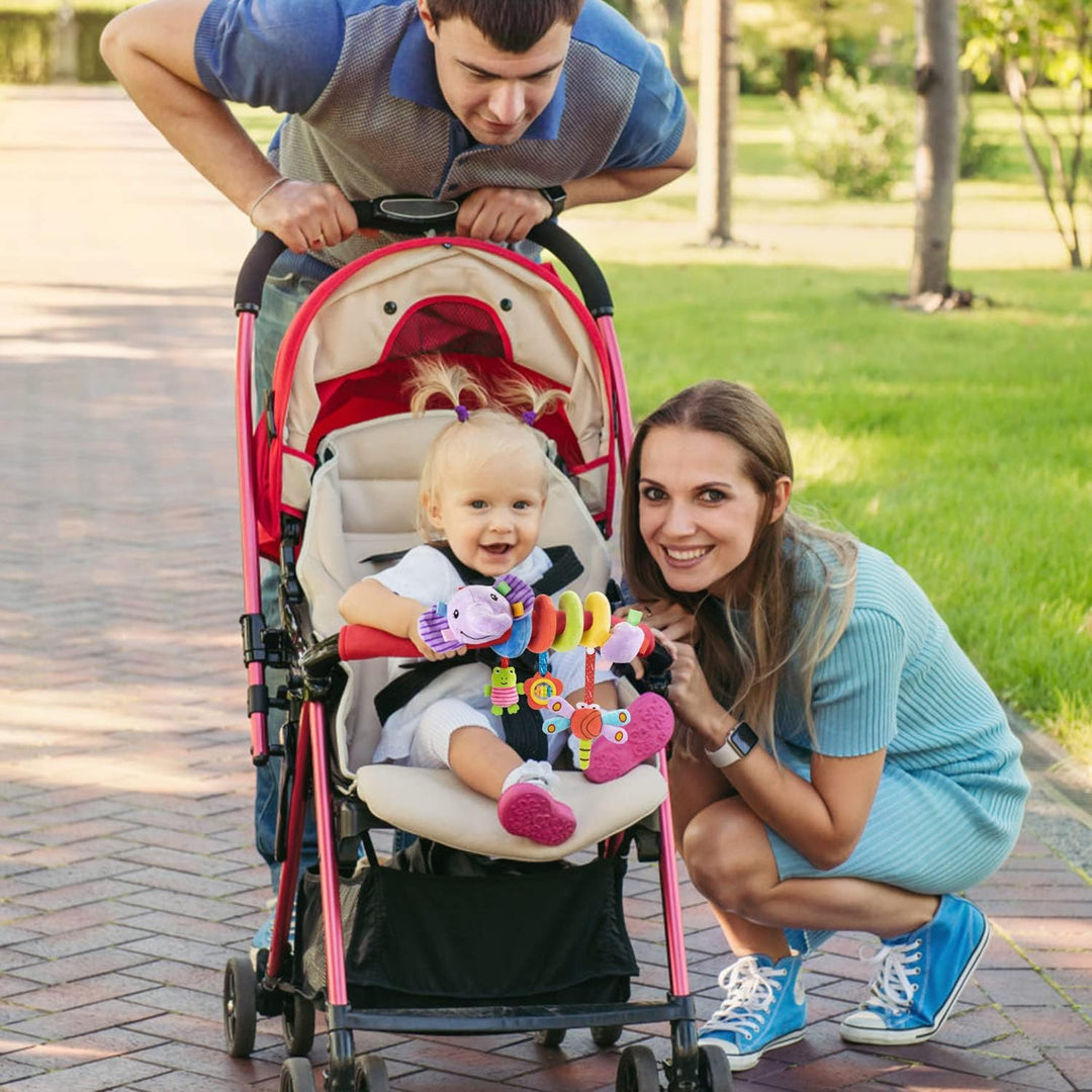 Kinderwagen Spielzeug, Baby Activity Spirale Spielzeug mit Rassel, Hängendes Spiral Plüsch Spielzeug