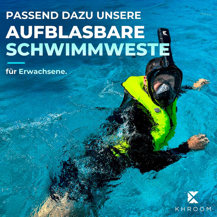 Khroom Schnorchelmaske Erwachsene Vollmaske | Unsere Beste CO2 sichere Tauchermaske Seaview Pro zum