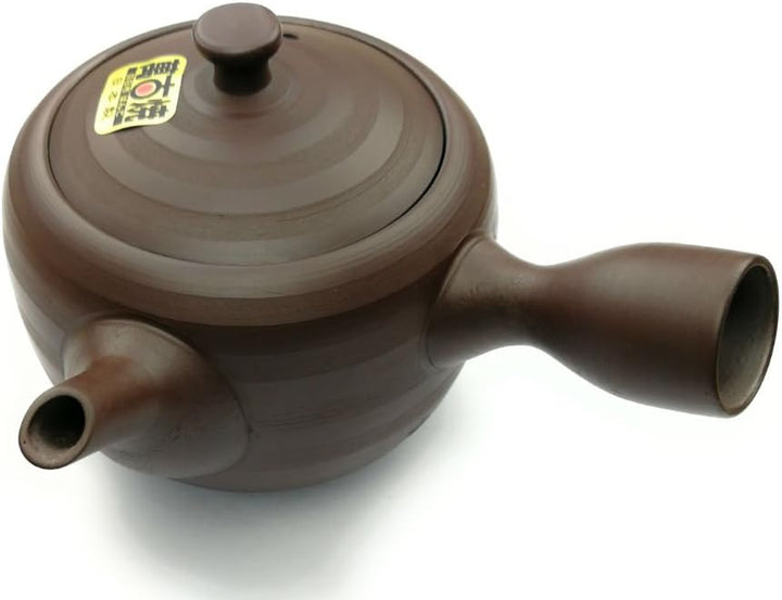 Kyusu Japanische Teekanne aus Keramik 270 ml, Keramik Kyusu mit Seitengriff und Edelstahl Teesieb, E