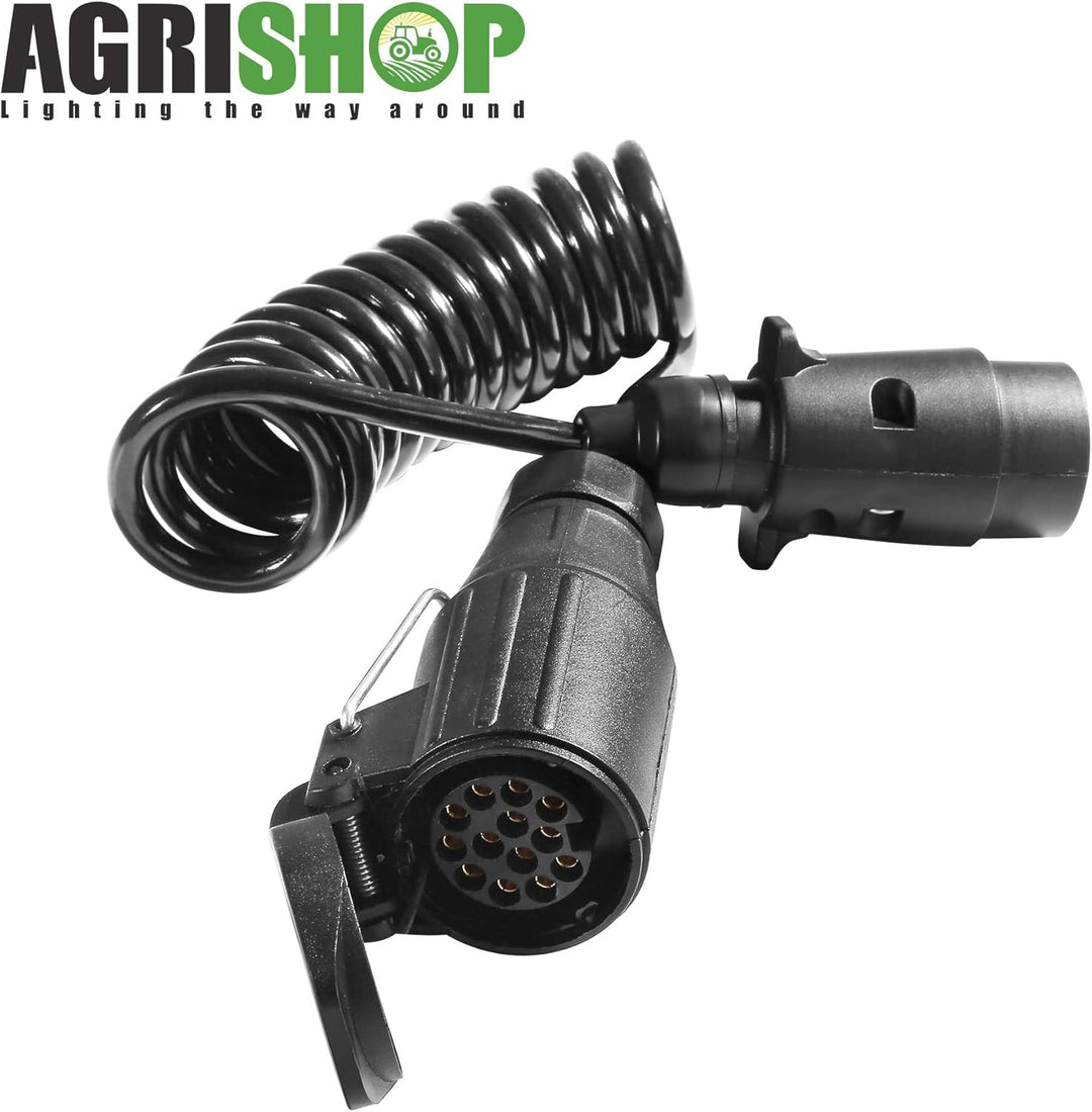 AGRISHOP Anhängerkabel Adapterkabel 7auf 13-polig 12v 1.8m,Adapter Stecker 7 auf 13-polig,Anhänger V