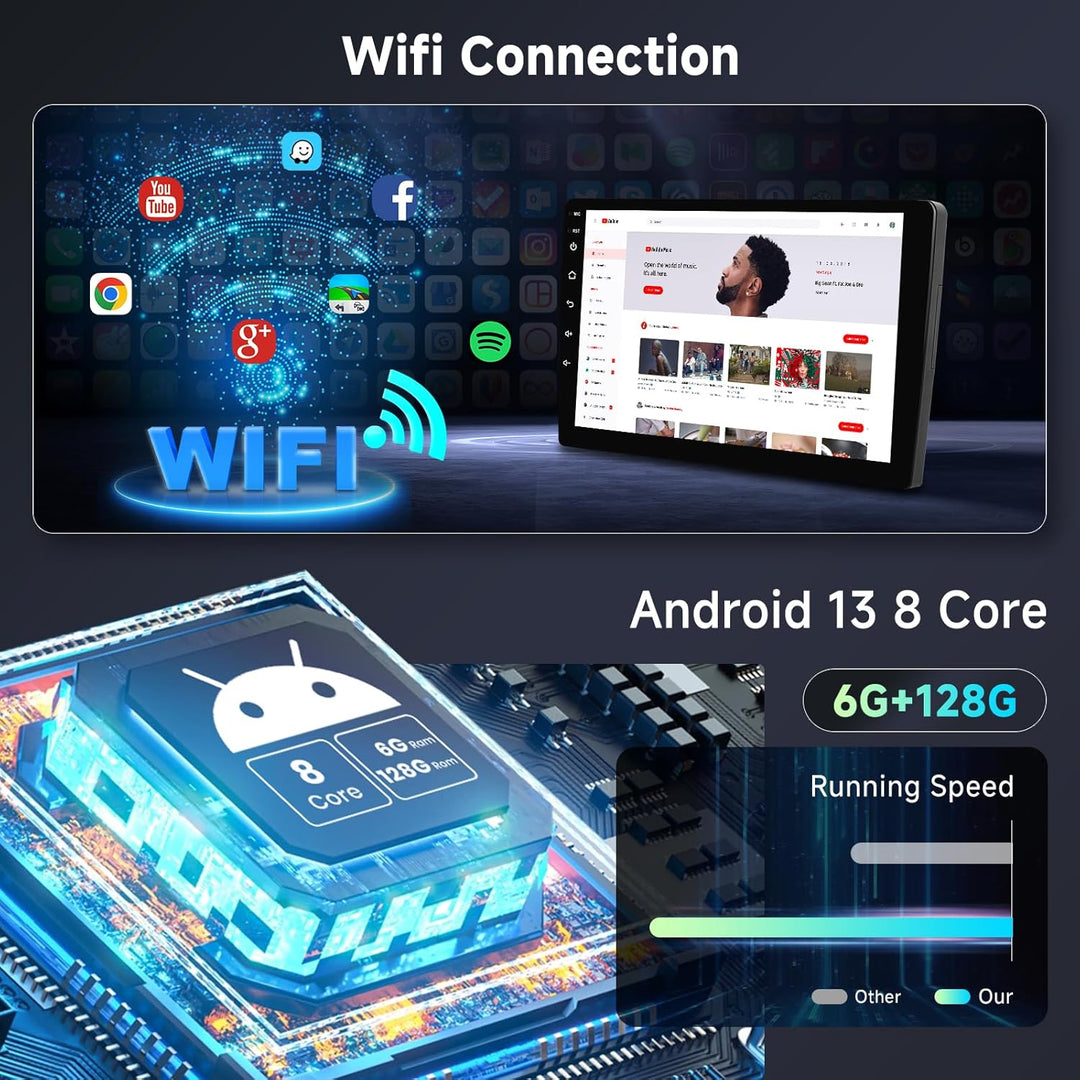Hodozzy [6G+128G] 8Core Autoradio für Toyota Auris E150 2006-2011 mit Wireless Carplay Android Auto,