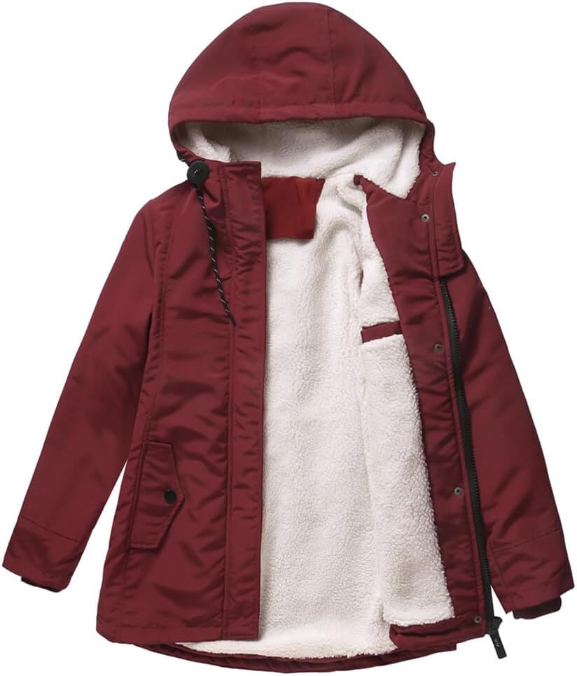 YYNUDA Damen Winterparka Dicker Warm Lang Wintermantel mit Fellkapuze Winter Jacke Outdoor Jacke für