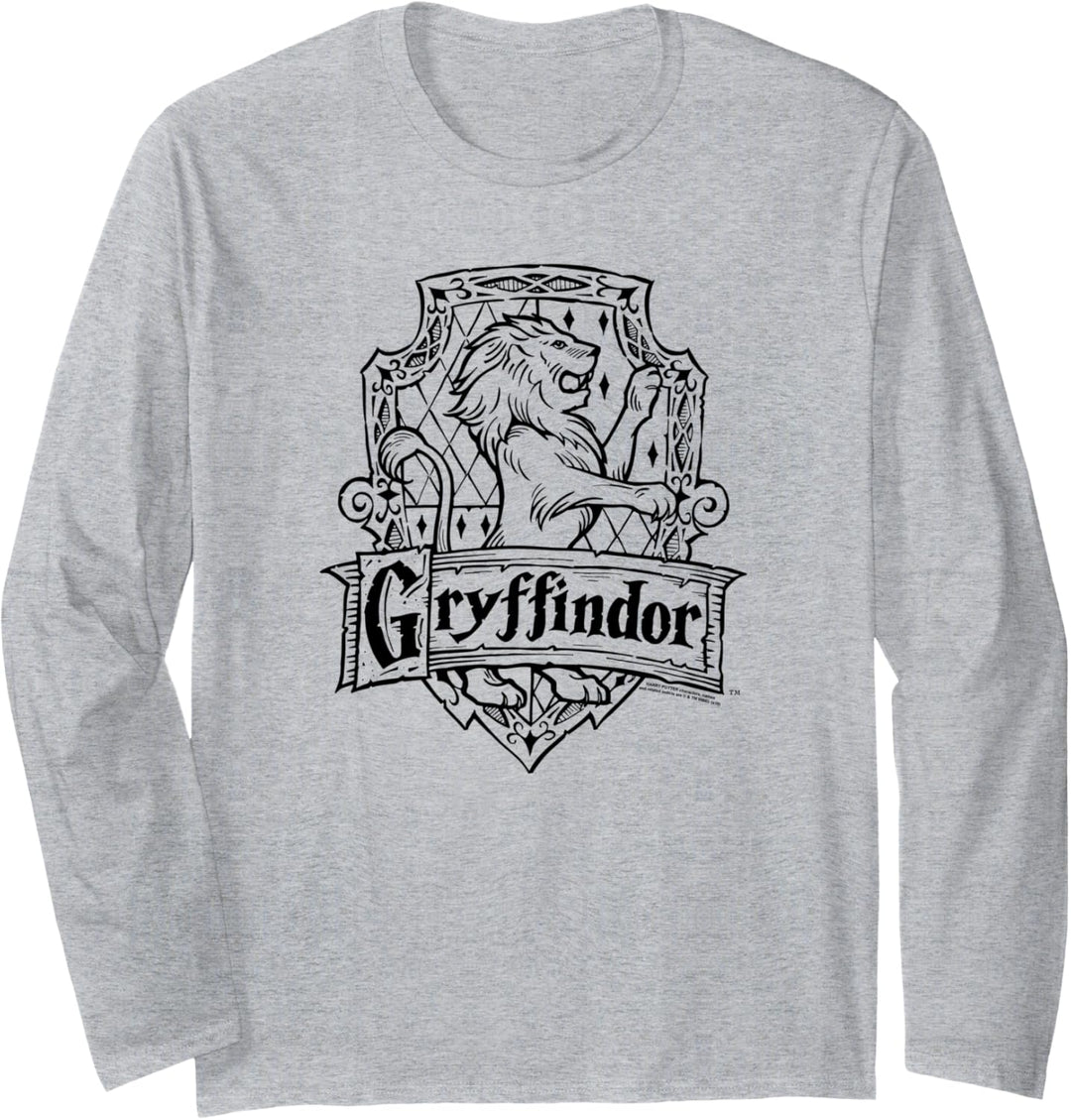 Harry Potter Gryffindor Drawn Logo Langarmshirt