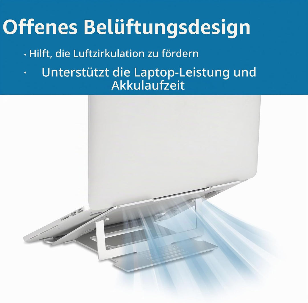 Kensington Easy Riser Laptopständer, höhenverstellbar und faltbarer Notebookständer aus Aluminium, f