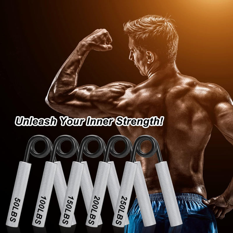 COVVY Griffkraft Trainer Set,50/100/150/200/250LBS Handgriff Trainer,rutschfester Metall unterarmtra