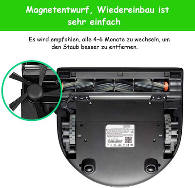 FHzytg Ersatzteile Filter Zubehör Bürste Ersatzfilter Ersatzbürste für Neato Botvac Roboterstaubsaug
